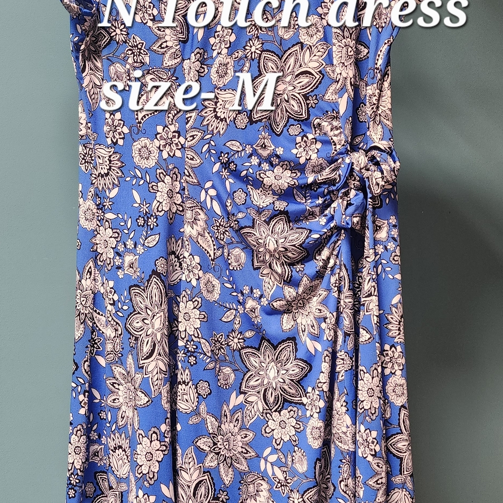 Floral Blue and White Dress